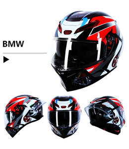 Promoción de venta Casco de motocicleta de cara completa OEM DOT Casco colorido Visera doble Casco Sección de cola grande Casco de ciclo de motor - Product Image 6