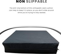 Coussin de siège orthopédique soutien dorsal sciatique coccyx soulagement de la douleur imperméable noir coussin de pression PU mousse coussin de fauteuil roulant