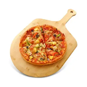 Bamboo Pizza Peel Wooden Serving Board ,bamboo cutting board for Baking Homemade Pizza