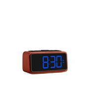 Réveil de bureau moderne avec radio, luminosité réglable, affichage numérique, alimentation CA/adaptateur, fonction alarme FM et fonction snooze