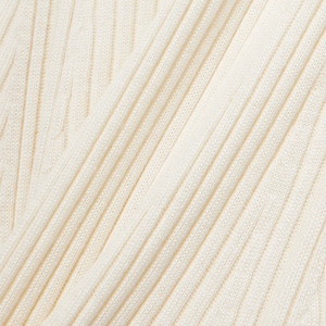 定制白色女式优雅休闲马克西秋季马球领针织衫灯笼袖Midi天然腰针织毛衣制造商 - Product Image 4