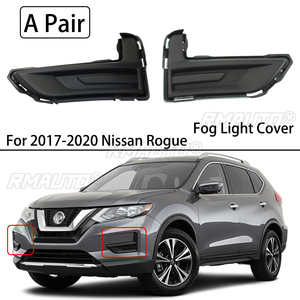 Front Fog <b>Light</b> Cover a Pair (Left and RIght)For 2017-2020 Nissan Rogue Matte <b>Black</b> - Product Image 1