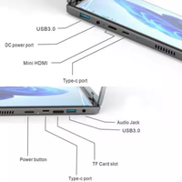 Nuovo Laptop Pieghevole 2-in-1 Intel I7 con 16GB RAM, Schermo Touch Wireless, Tastiera Inglese, 14+14 Pollici per Studenti e Lavoro Portatile
