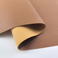 Cuir d'ameublement élastique gaufré texturé PVC 0,9 mm, largeur 54 pouces, avec support en tissu brossé, pour fauteuils et sacs fourre-tout, 44 couleurs, MOQ 1 yard