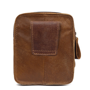 Genuine Leather Waist <b>Bag</b> For Men Small Durable Storage <b>Bag</b> Outdoor <b>Work</b> Use - Product Image 5