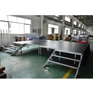 Scène extérieure légère en aluminium de 18 mm en contreplaqué, podium portable pour événements avec certification CE, montage facile, plateforme antidérapante - Product Image 3
