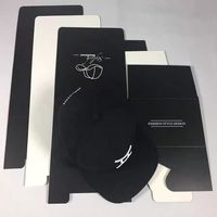 Caja de Embalaje para Sombreros de Papel Negro Plegable con Impresión Personalizada