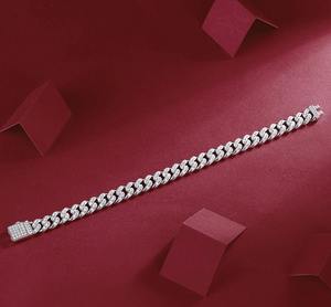 Bracelet Hip Hop en argent 925 avec moissanite taille brillant rond pour la mode streetwear moderne - Product Image 4