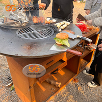 Brasero BBQ en acier Corten, foyer extérieur personnalisé, chauffage de terrasse, barbecue