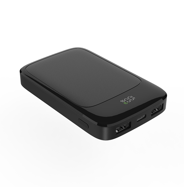 Factory-Direct Portable Ultra-Thin Double USB Type-C Power Bank 5000mAh-PD 22.5W Fast Charging and LCD Display
