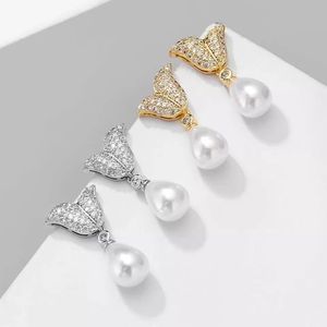 Orecchini Pendenti a Goccia con Perle a Forma di Coda di Sirena per Donne, Eleganti Orecchini Pendenti per Uso Quotidiano e Feste, Gioielli alla Moda - Product Image 1