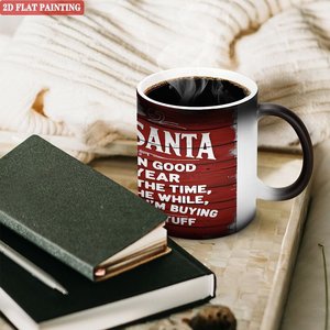 Mug en céramique 11oz, tasse thermosensible changeant de couleur, noir givré, pour pique-nique en plein air, fête, boisson - Product Image 3