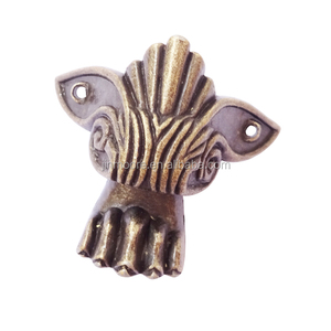 Kẽm hợp kim chân bằng đồng trang trí hộp gỗ phong cách cổ điển cố định hỗ trợ chân góc trang trí kim loại góc - Product Image 6