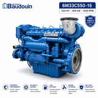 Moteur diesel marin SCDC Baudouin 6M33C550-15, 550 CV, 405 kW, 1500 tr/min, norme IMO Tier II, pour propulsion de navires en chantier naval
