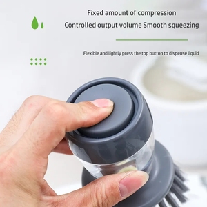 YDM Factory Direct Kitchen <strong>Dishwashing</strong> Brush <strong>Liquid</strong> Soap Dispenser Cleaning Tools Cleaning Brush Can Be Customized logo - Product Image 3