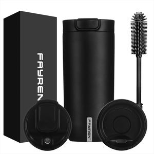 Vaso Térmico de Acero Inoxidable de Alta Calidad, 480 ml, Impermeable, Doble Pared, Antiderrames, con Tapa - Product Image 1