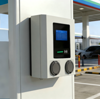 Neue Doppelsteckdosen EV-Ladestation mit Gun-Socket, kabellosem Typ-2-Interface, 22kW-43kW Ausgangsleistung, 380V Eingang, CE-zertifiziert