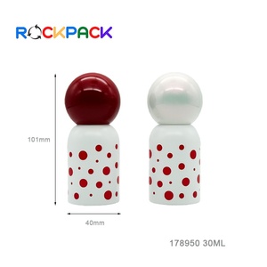 Flaconi Rotondi Bianchi da 30ml per Lozioni, Creme e Fondotinta Liquido con Tappo a Sfera - Product Image 3