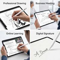 Lápiz Digital Activo para iPad de Aluminio con 4 LED y Indicador de Nivel de Batería, Color Blanco, para Estudio Académico, Precio de Fábrica ODM Personalizado