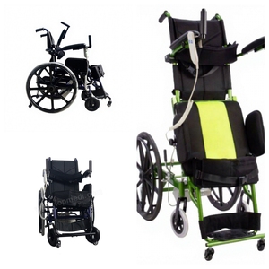 Fauteuil roulant tout-terrain manuel avec assistance à la position debout et siège élévateur électrique pour personnes âgées ou handicapées - Product Image 1