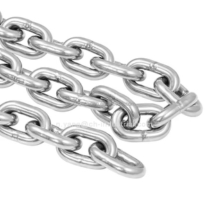 Cadena de eslabones redondos largos/cortos personalizados Cadena de acero inoxidable 316 Ancla de barco marino Cadena de acero inoxidable - Product Image 1