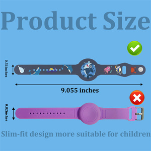 Bracelet étanche pour <span class=keywords><strong>AirTag</strong></span> pour enfants, bracelet mignon pour enfant avec support caché réglable pour Apple <span class=keywords><strong>AirTag</strong></span> - Product Image 4
