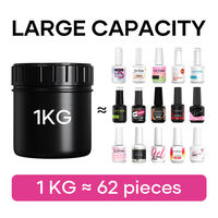 Missgel Échantillon Gratuit 1Kg Acrygel Couleur Végétalien Vente en Gros Marque Privée Gel UV Polis Acrylique Poligel Extension d'Ongles Poly Gel