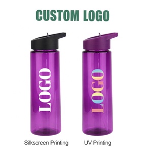 Vendita calda bottiglia di plastica da 400ml 750ml con cannuccia-BPA gratis, durevole, per Fitness, escursioni, ciclismo (OEM/ODM supportato) - Product Image 2