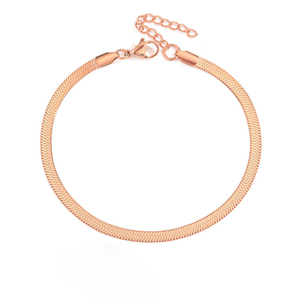 <span class=keywords><strong>Cavigliera</strong></span> impermeabile in acciaio inossidabile dorato per <span class=keywords><strong>donna</strong></span> bracciale alla caviglia con catena a spina di pesce placcato oro 18 carati da 3mm - Product Image 6
