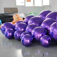 Boules de miroir sphère de miroir gonflable 60cm 80cm 100cm, 200cm grosses boules brillantes décorations gonflables pour la fête de mariage