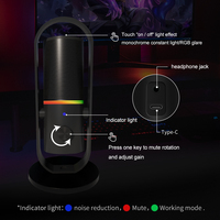 Nuevo Micrófono para Juegos Yarmee USB-C Plug and Play, Cardioide, 192kHz, RGB, con Silenciador para Transmisión en Twitch