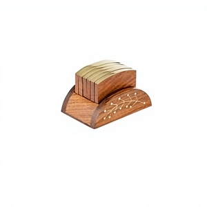 Stylish Custom Made Bohemian Design Eco-Friendly Wood <b>Tea</b> Coaster Wholesale Exporter Bamboo Wood Tableware Manufacturer BS - Product Image 6