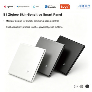 Interruptor Inteligente Tuya Zigbee S1 de Um Botão Sensível ao Toque, Ultrafino 8.5mm, AC110V 250V, Controle Duplo por Toque, Compatível com Alexa e Google Voice - Product Image 1