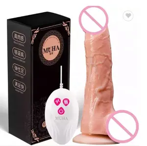 7 Speed USB Wired Realistic Rotating Telescopic Thrusting Vibrating Dildo Vibrator Sex Toy For Women