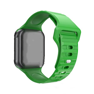 Correa de silicona con logotipo personalizado para iwatch 4, 5, 6 <span class=keywords><strong>SE</strong></span>, diseño ondulado, brazalete de hebilla inversa para <span class=keywords><strong>Apple</strong></span> <span class=keywords><strong>Watch</strong></span> - Product Image 1