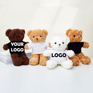 Boneka Beruang Promosi Custom dengan Logo Custom, Boneka Teddy Beruang Plush dengan Logo di Kaos - Product Image 6
