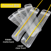 Sacs holographiques refermables 25*155 mm rose laser Emballage Sac en plastique à fermeture éclair