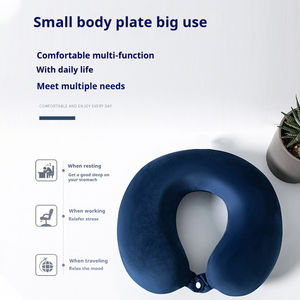 एर्गोनोमिक एडजस्टेबल एंटी-स्नॉर्रिंग यू-आकार यात्रा गर्दन तकिया मेमोरी फोम समर्थन लाइटवेट (<0.5 किलो) वाशेबल तकिए - Product Image 5