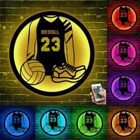 Letrero LED de Neón Personalizado al por Mayor de Neonawall, Diseño de Camiseta de Voleibol, Luz de Neón USB Regulable para el Hogar, Deportes, Fiestas y Festivales