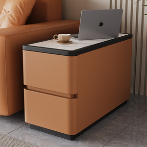 Movable Side <b>Table</b> Light Luxury High-<b>End</b> Feel Modern Living Room Furniture <b>Storage</b> Wood Cabinet Set A32 Stone Coffee <b>Table</b> A32 - Product Image 1