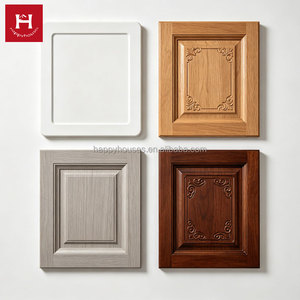 Happy Houses Wholesale Factory Price Custom Kitchen Cabinet <strong>Doors</strong> Modern White Lacquer Traditional Wood Grain Carved Cabinetry - Product Image 1