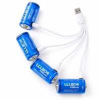 Baterai Lithium Ion LDLDCHI C Ukuran 1.5V 4100mWh Isi Ulang USBC Kapasitas Tinggi untuk Perangkat Elektronik