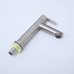 Robinet de lavabo contemporain à montage sur plan, en acier inoxydable, à poignée unique, avec valve en céramique, à débit contrôlé, fabriqué en Chine, vente en gros - Product Image 5