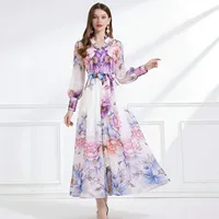 Robe élégante à manches longues et col en V en mousseline blanche taille haute coupe ajustée pour le printemps, tenue décontractée professionnelle, vente en gros