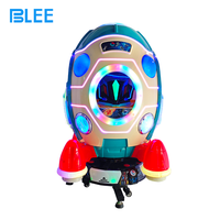 Populaire Coin Operated Kiddie Rides Space Capsule MP5 Écran Personnalisé Avion Fusée Swing Machine