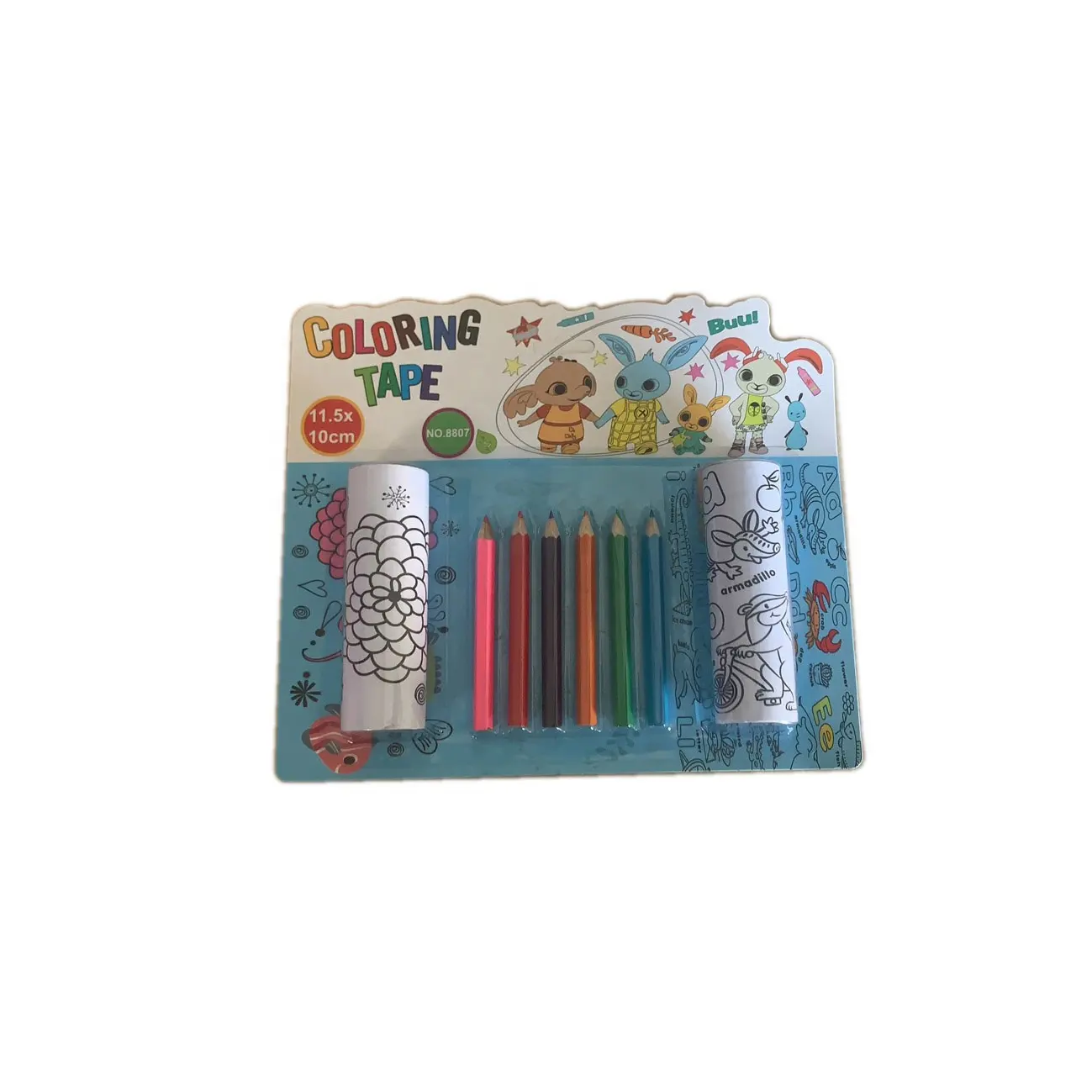 BSCI कारखाने गर्म बिक्री रंग पेंसिल रंग चिपचिपा टेप बच्चों के लिए सेट