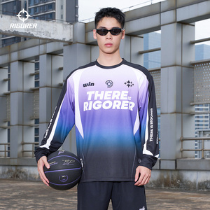 T-Shirt a Maniche Lunghe Traspirante Rigorer con Logo Personalizzato per Abbigliamento di Squadra <span class=keywords><strong>e</strong></span> Ordini di <span class=keywords><strong>Gruppo</strong></span> - Product Image 4