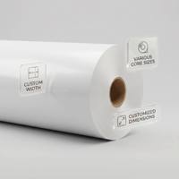 Papier couché autocollant en rouleau jumbo semi-brillant, matière première pour étiquettes, vente en gros d'usine Antac, 1070mm 1530mm, taille personnalisée