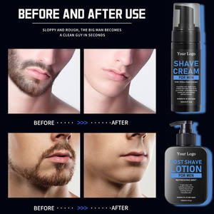 Crema de afeitar de espuma para el cuidado de la barba para hombres de Etiqueta Privada, loción para después del <span class=keywords><strong>afeitado</strong></span>, crema de afeitar calmante hidratante para hombres - Product Image 6