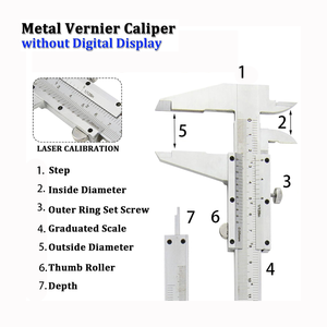 Vernier kaliber 200mm, alat pengukur Insize baja tahan karat akurasi IP54 0.04mm resolusi 0.02mm presisi - Product Image 3